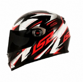 CAPACETE LS2 FF358 DRAZE BLACK WHITE RED
