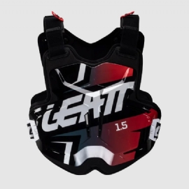 COLETE LEATT 15 TORQUE PRETO VERMELHO IRON