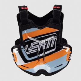 COLETE LEATT 15 TORQUE LARANJA AZUL ORANGE