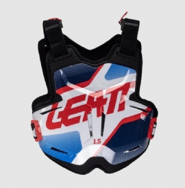 COLETE LEATT 15 TORQUE AZUL BRANCO VERMELHO ROYAL