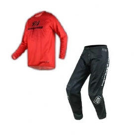 KIT CALCA CAMISA ASW IMAGE MINIMAL 25 VERMELHO PRETO