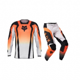 KIT CALCA  CAMISA FOX 180 LEAN LARANJA