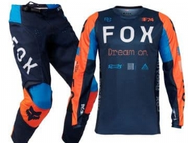 KIT CALCA  CAMISA FOX 180 SPEC AZUL