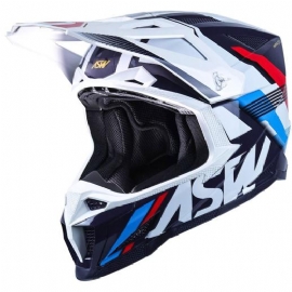 CAPACETE ASW R1 MIPS NEO BRANCO MARINHO VERMELHO