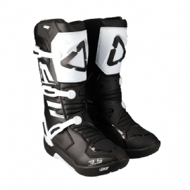 BOTA LEATT 35 JR INFANTIL BRANCO PRETO WHITE