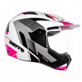 CAPACETE BIEFFE 3 SPORT REACT BRANCO PINK