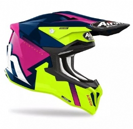 CAPACETE AIROH STRYCKER BLAZER BLUE PINK GLOSS