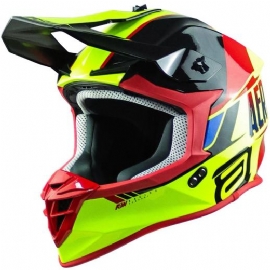 CAPACETE ASW R3 EVADE VERMELHO PRETO AMARELO FLUO