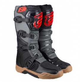 BOTA ASW IMAGE ENDURO CINZA PRETO VERMELHO