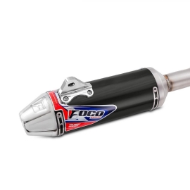 ESCAPAMENTO MXF270 MEDIO F1 PRETO ALTO BRILHO COMPLETO FOCO RACING