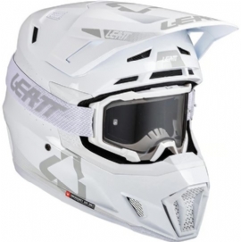 CAPACETE LEATT MOTO 75 C/ OCULOS BRANCO WHITE