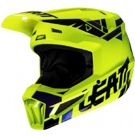 CAPACETE LEATT MOTO 25 VERDE ROXO ARGON