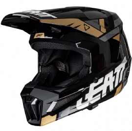CAPACETE LEATT MOTO 25 PRETO MARROM BLACK