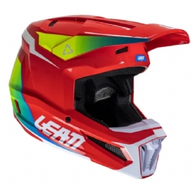 CAPACETE LEATT MOTO 25 VERMELHO BRANCO RED