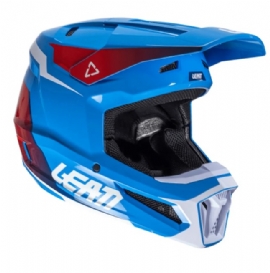 CAPACETE LEATT MOTO 25 AZUL BRANCO ROYAL