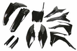 KIT PLASTICOS CRF250R 14/17 CRF450R 13/16 PRETO C/ PROTETOR BENGALA UFO