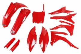 KIT PLASTICOS CRF250R 14/17 CRF450R 13/16 VERMELHO C/ PROTETOR BENGALA UFO