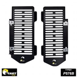 PROTETOR RADIADOR FRONTAL MXF250TS / MXF250TSX 21/25 MXF300TS 23/24 MXF250/300 4T 22/24 PREMIUM ALUMINIO PRETO START RACING