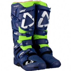 BOTA LEATT GPX 45 ENDURO AZUL MARINHO VERDE FLUO BLUE