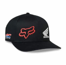 BONE FOX HONDA FLEXFIT HAT PRETO