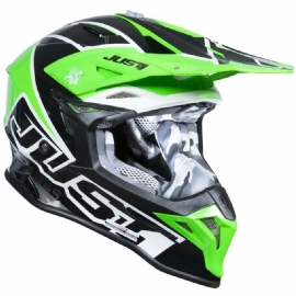 CAPACETE JUST1 J39 THRUSTER VERDE FLUOR PRETO BRANCO