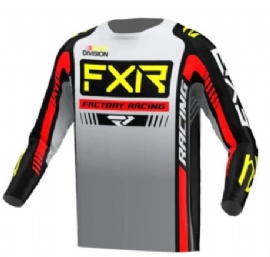 CAMISA FXR RACING CLUTCH PRO MX GREY BLACK HIVIS