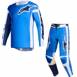 KIT CALCA CAMISA ALPINESTARS RACER AIR PORTL AZUL BRANCO UCLA