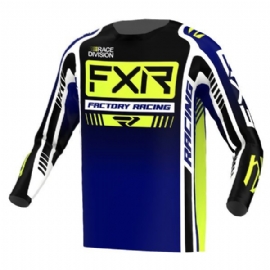 CAMISA FXR RACING CLUTCH PRO MX MIDNIGHT HIVIS WHITE