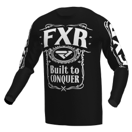 CAMISA FXR RACING CLUTCH MX BLACK WHITE