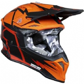 CAPACETE JUST1 J39 POSEIDON LARANJA FLUOR VERMELHO PRETO