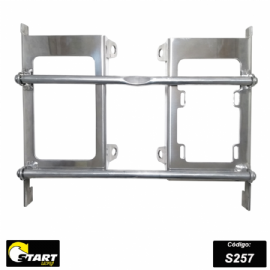 PROTETOR RADIADOR KTM / HUSQVARNA 125 / 250 /300 2T 250 / 350 / 450 4T 17/19 ENVOLVENTE ALUMINIO POLIDO START RACING