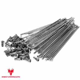KIT RAIO DIANTEIRO KTM SX / SXF / EXC / EXCF 03/18 INOX CROMADO 4MM RED DRAGON