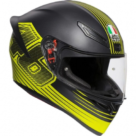 CAPACETE AGV K1 EDGE 46 BLACK YELLOW FLUO