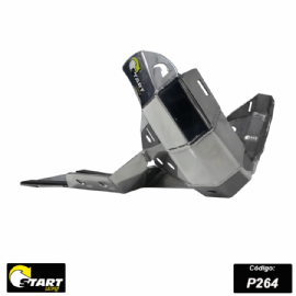 PROTETOR MOTOR ESCAPAMENTO KTM / HUSQVARNA 2T 250 / 300 17/19 PREMIUM ALUMINIO POLIDO