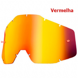 LENTE OCULOS 100 VERMELHA ESPELHADA TWINS