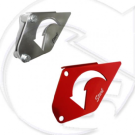PROTETOR PINHAO CRF250R 10/15 ALUMINIO VERMELHO START RACING