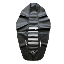 CAPA BANCO CRF250F P3 PRETO TIRAS CINZA PV INDUSTRIES