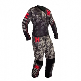 KIT CALCA  CAMISA AMX CLASSIC CAMUFLADO VERMELHO