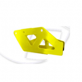 SUPORTE GUIA CORRENTE TRASEIRO RMZ250 08/18 RMZ450 08/17 DRZ400 00/09 ALUMINIO AMARELO START RACING