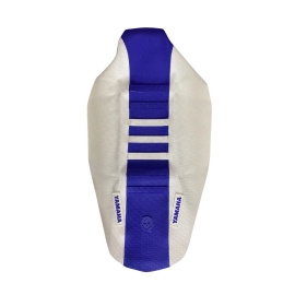 CAPA BANCO YZF250 / YZF450 10/13 WRF450 12/15 STRIPES COSTURADA C/ETIQUETA BRANCO AZUL BRANCO ZOMBIE