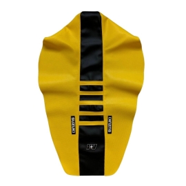 CAPA BANCO DRZ400 P3 AMARELO CENTRO PRETO TIRAS AMARELAS PV INDUSTRIES