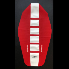 CAPA BANCO CRF450R 13/16 CRF250R 14/17 P5 VERMELHO CENTRO BRANCO TIRAS VERMELHAS PV INDUSTRIES