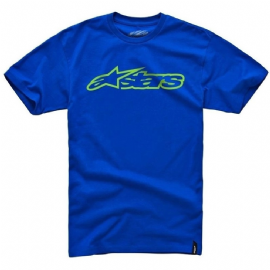 CAMISETA ALPINESTARS JUVY BLAZE AZUL TURQUESA HI VIS AMARELO INFANTIL