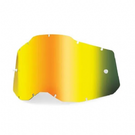 LENTE OCULOS 100 RACECRAFT 2 / ACCURI 2 / STRATA 2 ESPELHADA DOURADA