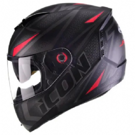CAPACETE PEELS ICON FAST PRETO FOSCO VERMELHO