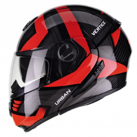 CAPACETE PEELS U RB2 VERTICE PRETO VERMELHO