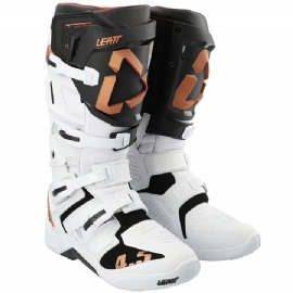 BOTA LEATT GPX 45 BRANCO PRETO DOURADO