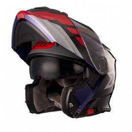 CAPACETE X11 TURNER PRISMA AZUL VERMELHO