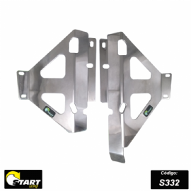 PROTETOR RADIADOR KXF250 21/23 / KXF450 19/23 / KX250XC 21/23 / KX450XC 21/23 LATERAL ALUMINIO POLIDO START RACING