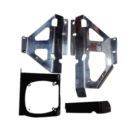 PROTETOR RADIADOR KXF250 21/23 / KXF450 19/23 / KX250XC 21/23 / KX450XC 21/23 LATERAL ALUMINIO POLIDO START RACING